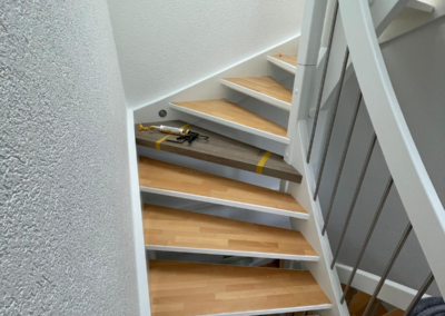 Escalier revêtement en bois - Sols Passion
