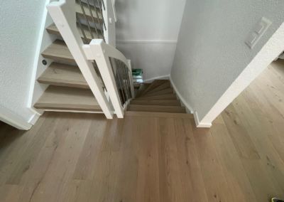Parquet salon escalier - Sols Passion