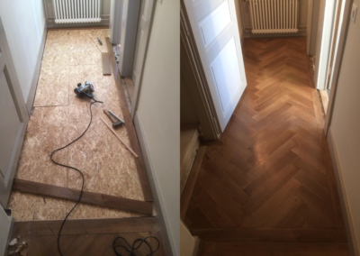 Réfection de parquet avant-après chantier-Sols Passion